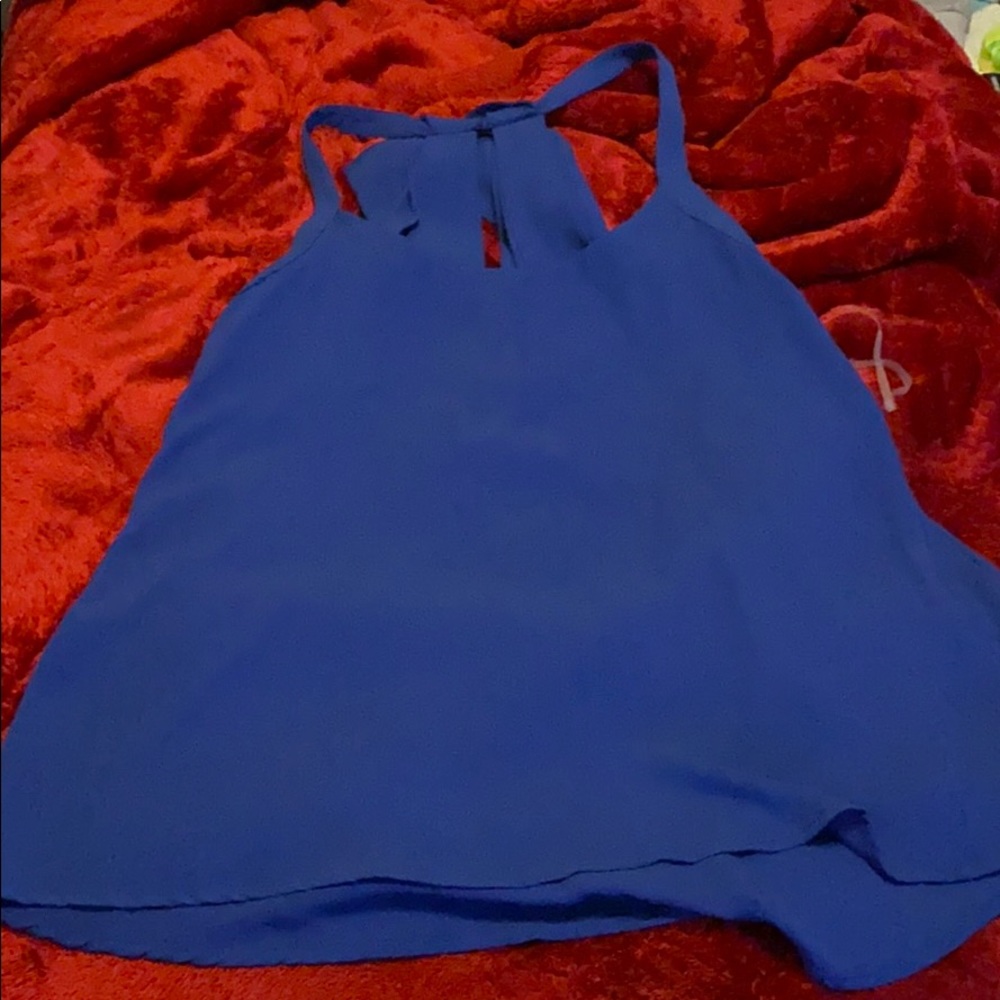 Large blue tank top/blouse